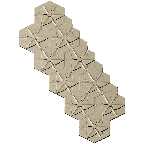 HexaFlora decorative hex panel - STL 3D model for CNC