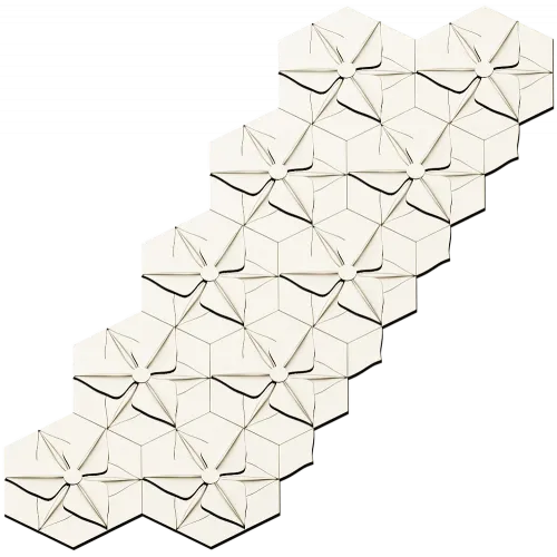 HexaFlora decorative hex panel - STL 3D model for CNC