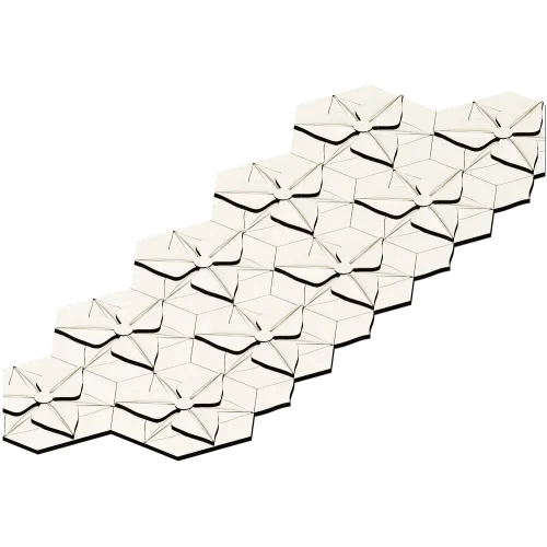 HexaFlora decorative hex panel - STL 3D model for CNC