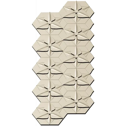 HexaFlora decorative hex panel - STL 3D model for CNC