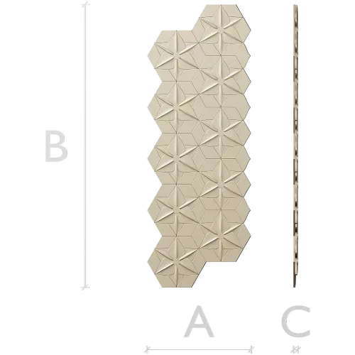 HexaFlora decorative hex panel - STL 3D model for CNC