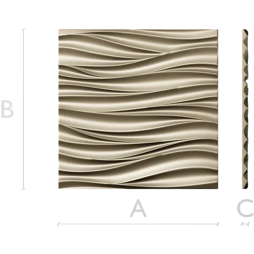Waveflow Relief - decorative panel 3D model (STL) for CNC