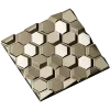 Hexagonal Honeycomb Relief Panel - STL 3D Model for CNC