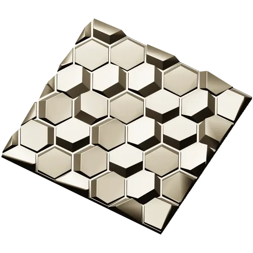 Hexagonal Honeycomb Relief Panel - STL 3D Model for CNC