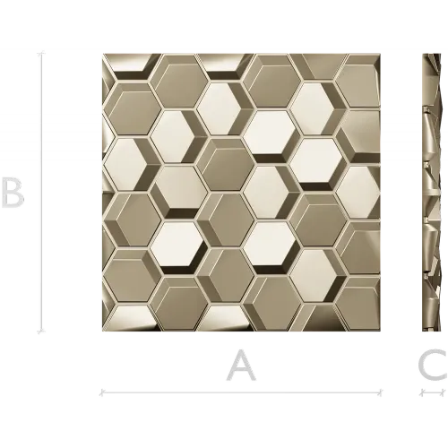 Hexagonal Honeycomb Relief Panel - STL 3D Model for CNC