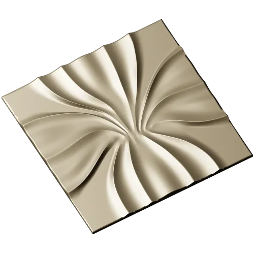 Radiant Bloom decorative panel - STL 3D model for CNC milling