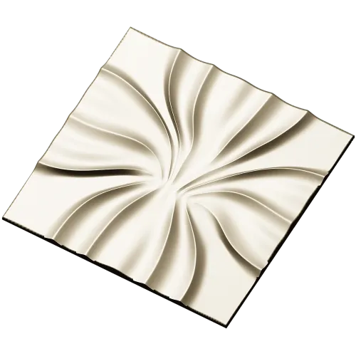Radiant Bloom decorative panel - STL 3D model for CNC milling