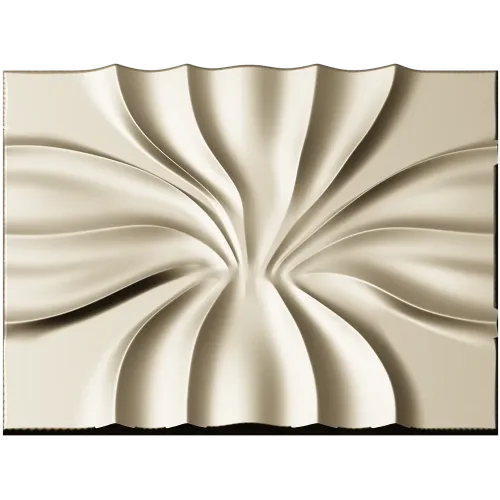 Radiant Bloom decorative panel - STL 3D model for CNC milling