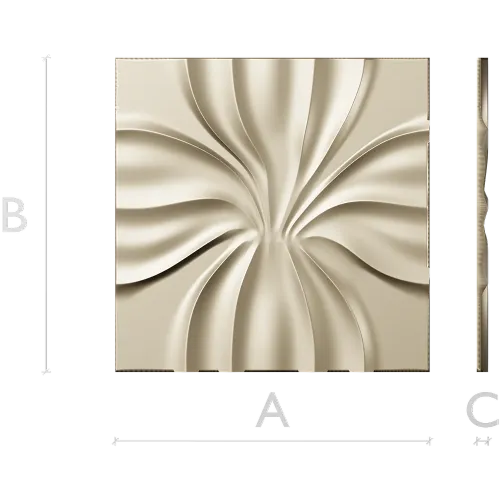 Radiant Bloom decorative panel - STL 3D model for CNC milling