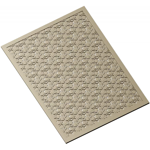 Isometric Cube Lattice Panel - STL 3D model for CNC router