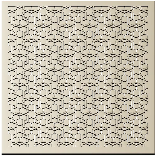Isometric Cube Lattice Panel - STL 3D model for CNC router
