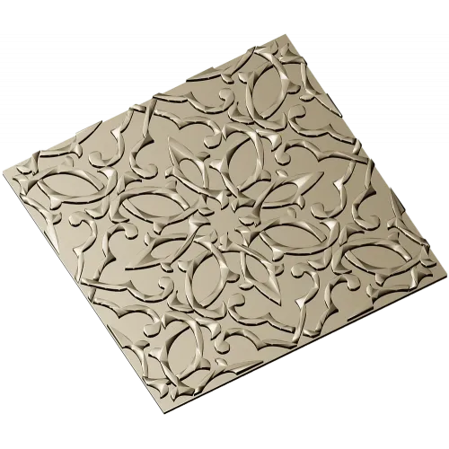 Arabesque Rosette Relief Panel - STL model for CNC