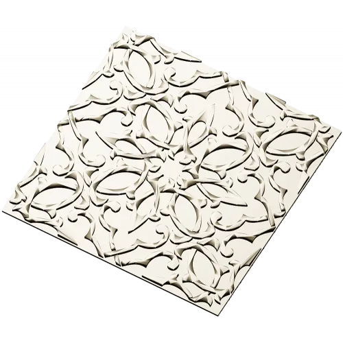 Arabesque Rosette Relief Panel - STL model for CNC