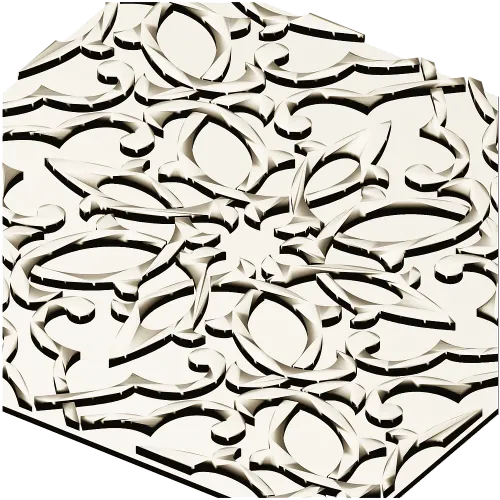Arabesque Rosette Relief Panel - STL model for CNC