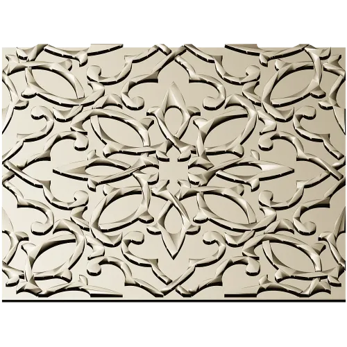Arabesque Rosette Relief Panel - STL model for CNC