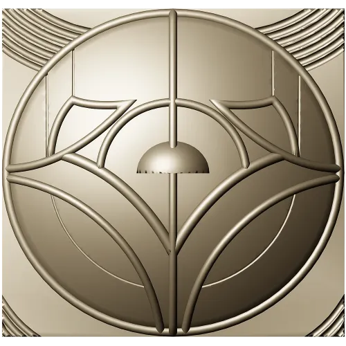 Tulip Medallion Panel STL for CNC milling