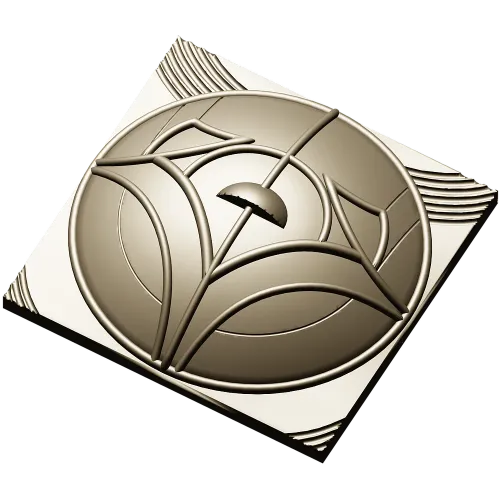 Tulip Medallion Panel STL for CNC milling