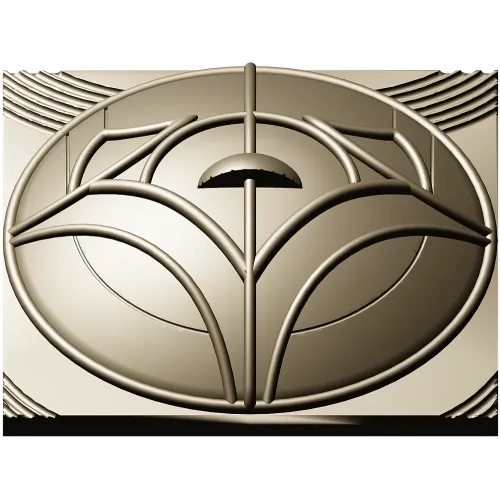 Tulip Medallion Panel STL for CNC milling