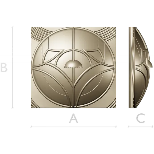 Tulip Medallion Panel STL for CNC milling