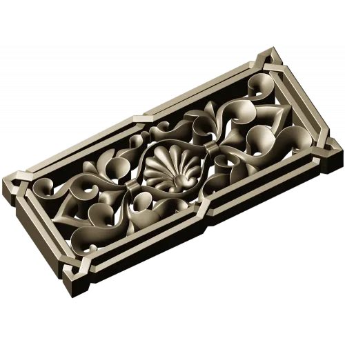 Seashell Acanthus Decorative Panel STL for CNC