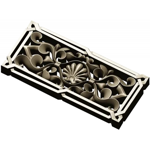 Seashell Acanthus Decorative Panel STL for CNC