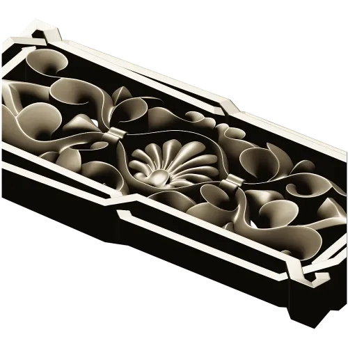 Seashell Acanthus Decorative Panel STL for CNC