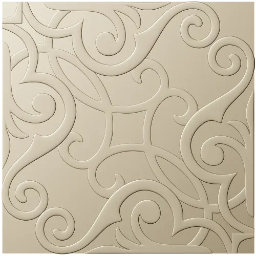 Ornamental Arabesque Square Panel STL for CNC