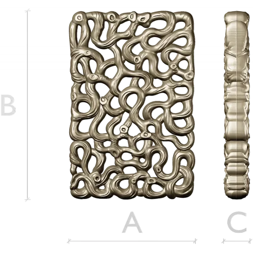 Coral Lace decorative panel - STL 3D model for CNC
