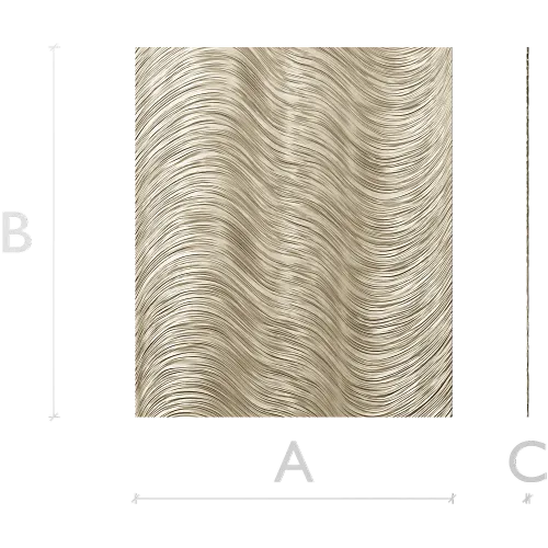 Wavy Grain Decorative Panel STL Model