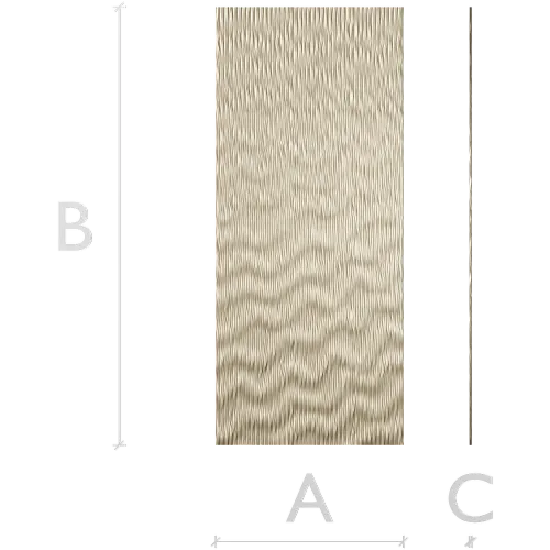 Rippling Wave Panel - STL 3D model for CNC carving