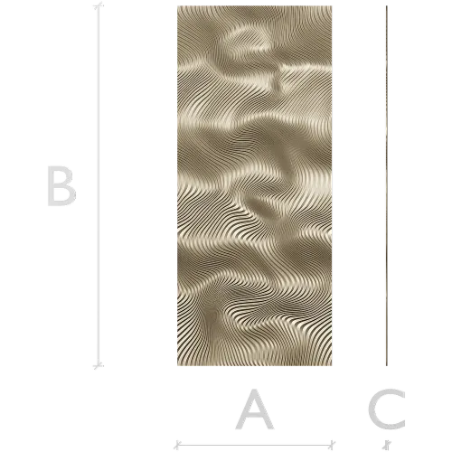 Golden Ripples - decorative panel STL for CNC