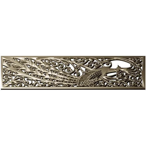 Резная панель "Птица в узоре" - 3D STL для ЧПУ