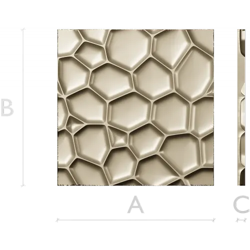Honeycell Relief - Organic Honeycomb 3D Panel (STL for CNC)