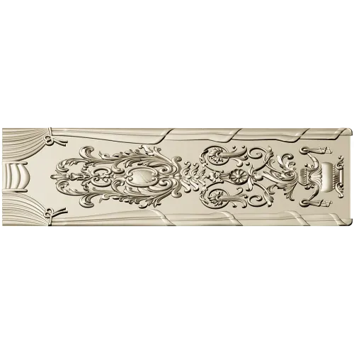 Rococo Cartouche Decorative Panel - STL 3D model for CNC