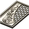 Baroque Lattice & Scroll Decorative Panel STL