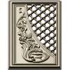 Baroque Lattice & Scroll Decorative Panel STL