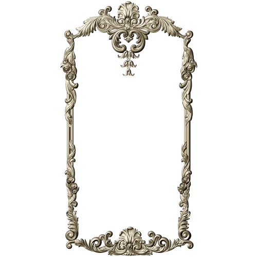 Rococo Acanthus Decorative Frame - STL 3D Model for CNC