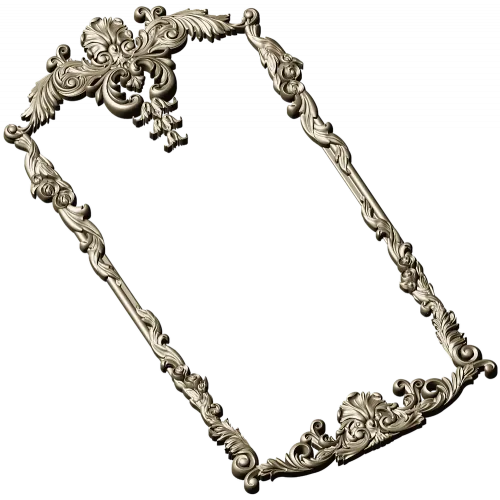 Rococo Acanthus Decorative Frame - STL 3D Model for CNC