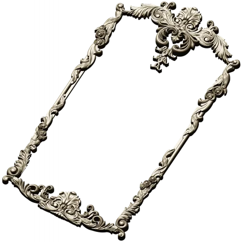 Rococo Acanthus Decorative Frame - STL 3D Model for CNC