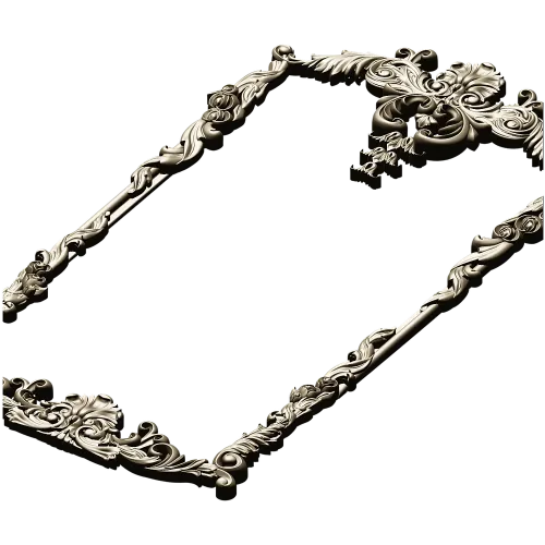 Rococo Acanthus Decorative Frame - STL 3D Model for CNC