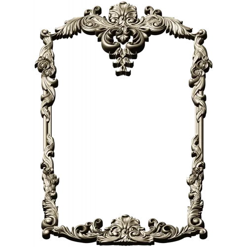 Rococo Acanthus Decorative Frame - STL 3D Model for CNC