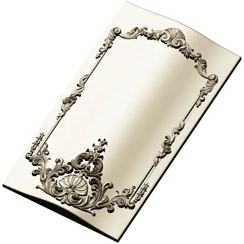 Baroque Shell Cartouche Panel STL for CNC