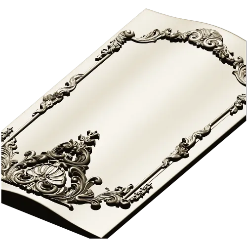 Baroque Shell Cartouche Panel STL for CNC