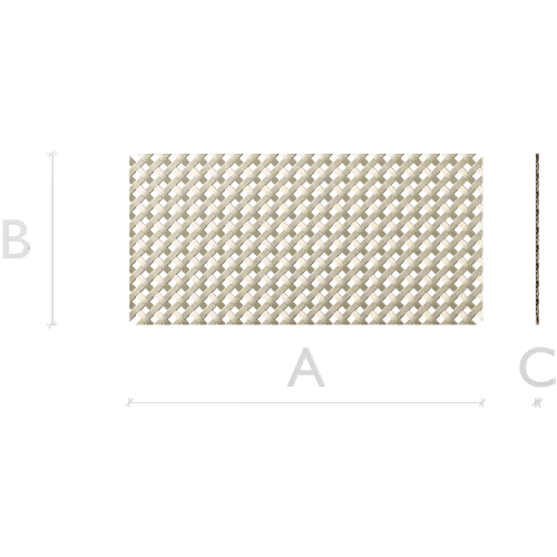 Woven Basket Lattice Decorative Panel - STL 3D Model for CNC