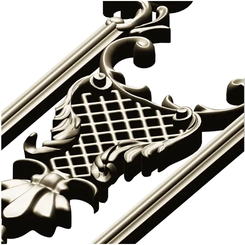 Filigree Acanthus Vertical Panel - STL 3D model for CNC