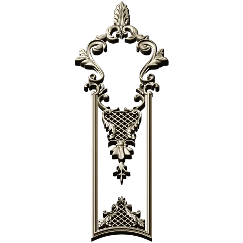 Filigree Acanthus Vertical Panel - STL 3D model for CNC