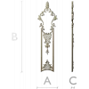Filigree Acanthus Vertical Panel - STL 3D model for CNC