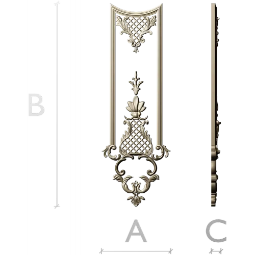 Versailles Lattice Vertical Panel - STL 3D model for CNC