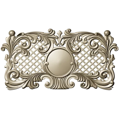 Rococo Medallion Decorative Panel STL for CNC