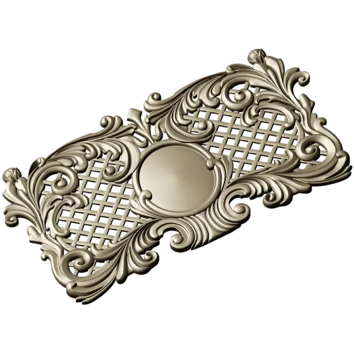 Rococo Medallion Decorative Panel STL for CNC